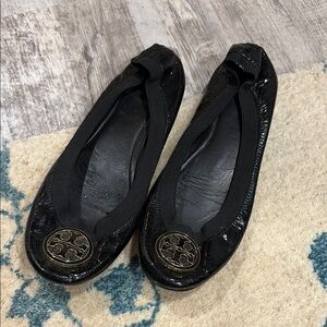 Tory Burch Black Ballet Flats